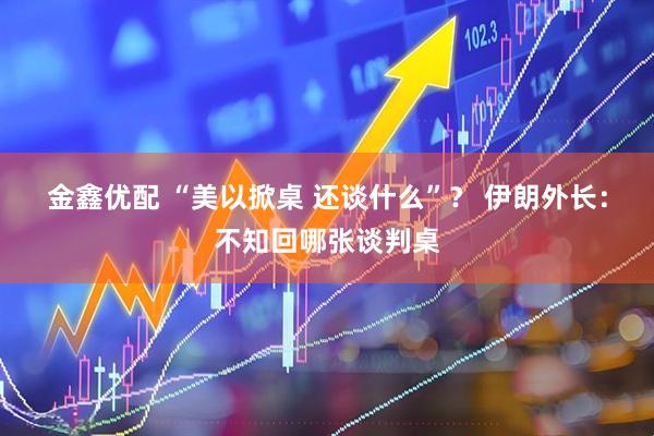金鑫优配 “美以掀桌 还谈什么”？ 伊朗外长：不知回哪张谈判桌