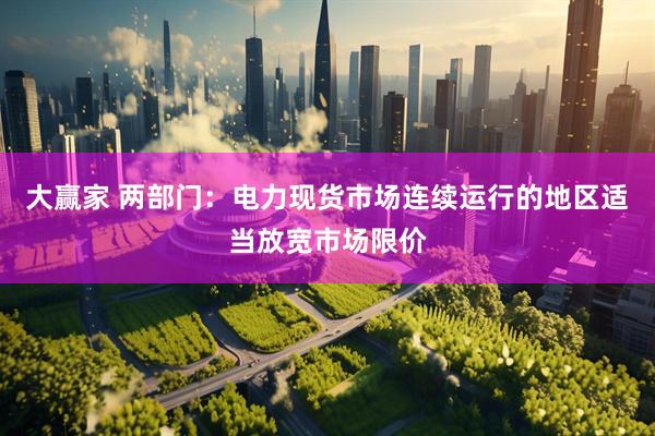 大赢家 两部门：电力现货市场连续运行的地区适当放宽市场限价